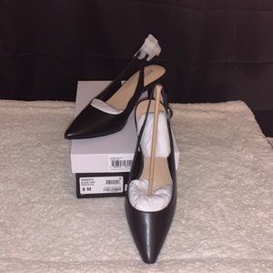 Macy’s Alfani Black Leather Pumps (New) (Size 8M)